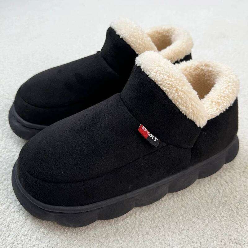 Kidmi Women's Slippers Winter Corduroy Soft Plush Home Cotton for Mens and Womens Warm Anti-slip Shoes