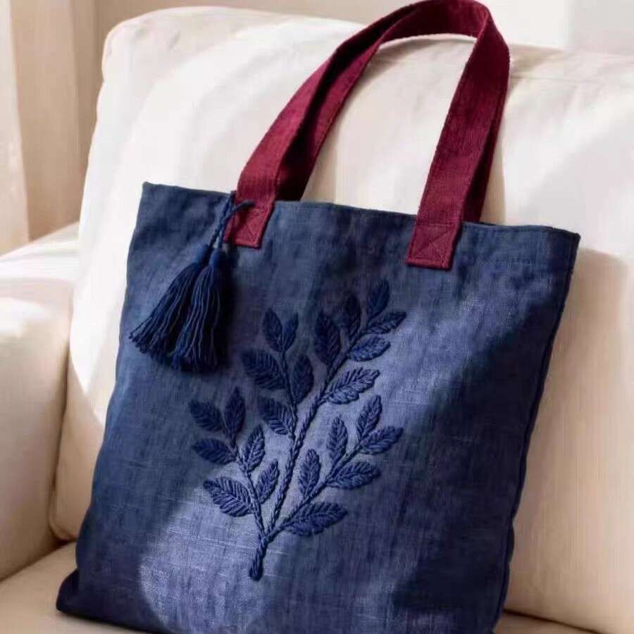 Niche Chinese-Style Embroidered Canvas Bag, Niche Ethnic Style, Artistic And Stylish, High-Capacity Tote Bag Kl928