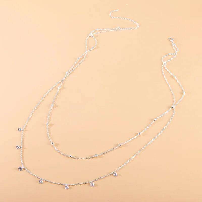 Classic Retro Cute Water Droplet Waist Belly for Women Summer Beach Sexy Simple Body Chain Vacation Jewelry Accessories S260304