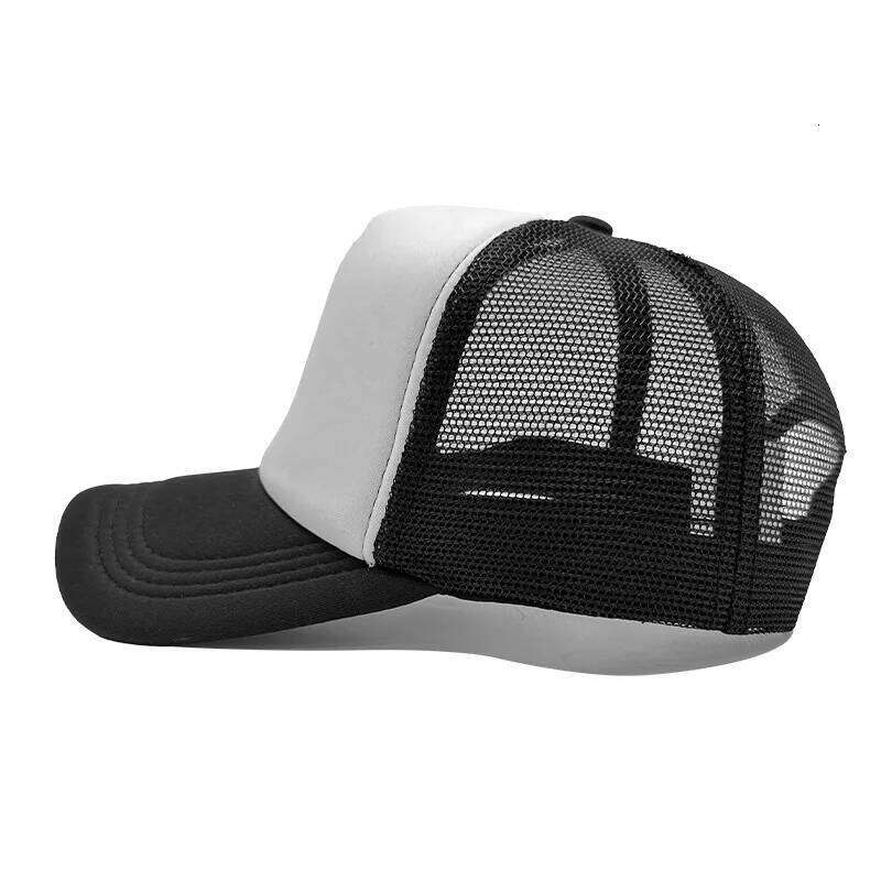 Sponge Mesh Baseball Cap - Unisex Solid Color Trucker Adjustable UV Protection Fashion Breathable Snapback Sun Hat Y260304