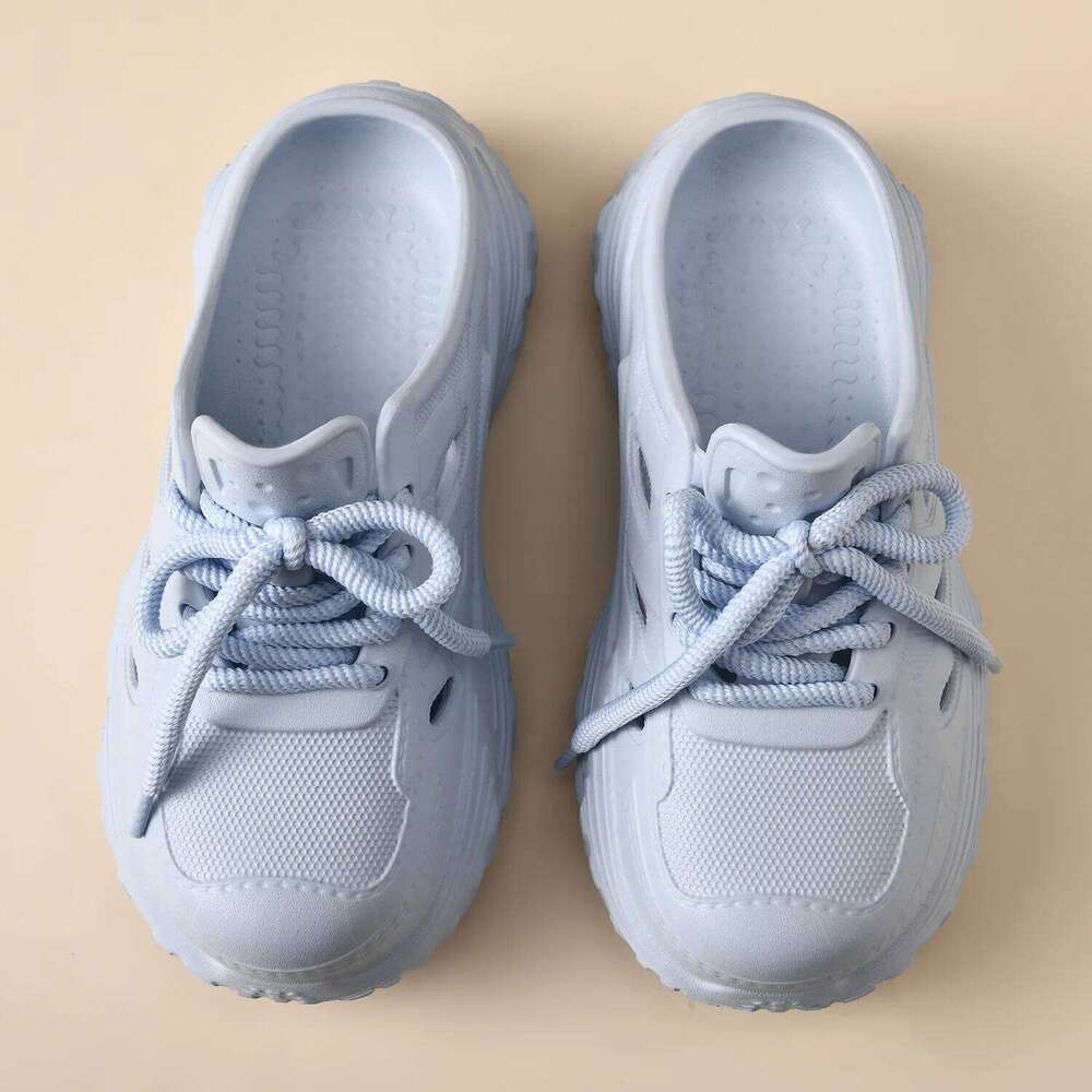 2026 New Leisure Platform Clogs For Women Men Summer Street House Shoes Soft EVA Lace-up Style Slippers Couples Beach Sandals