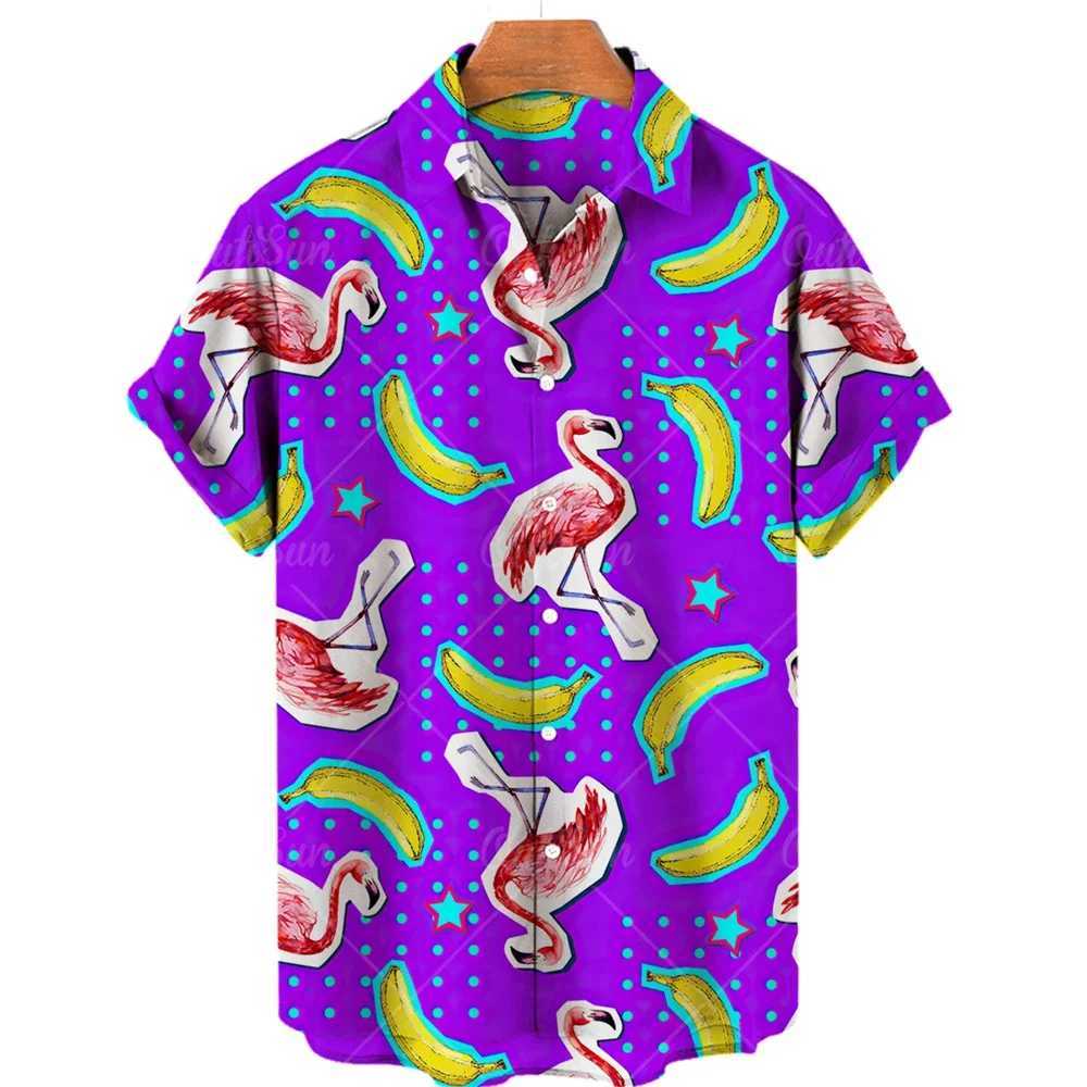 Unisex Hawaiian Shirts 3d Pineapple Watermelon 2022 Fun Summer Mens Shirts Short Sleeves Tops Casual Fashion Loose Shirts M260305