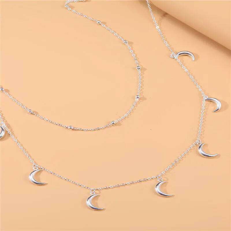 Sexy Vintage Aesthetic Moon Belly Thin Beads Link Waist Chain Belt Streetwear Summer Women Fashion Body Jewelry S260304