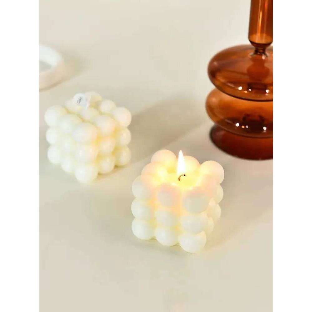 White Cube Romantic Atmosphere Desktop Home Decoration Creative Handmade Gift Aromatherapy Candle W260304 W260305