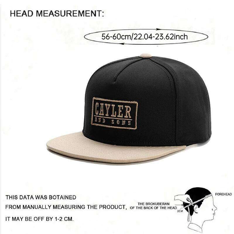 Trendy CAYLER AND SONS Baseball Fashionable Classic Hip Hop Outdoor Sunshade Decorative Adjustable Flat Edge Hat Y260304