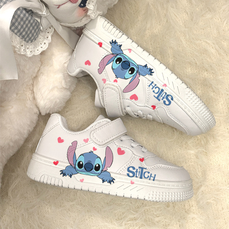 Lilo Stitch Boy Girl Shoes Disney Cartoon White Sneakers Running Sports Shoe for Children Gifts Kids Footwear Everyday Outfits Children Gifts - view 7