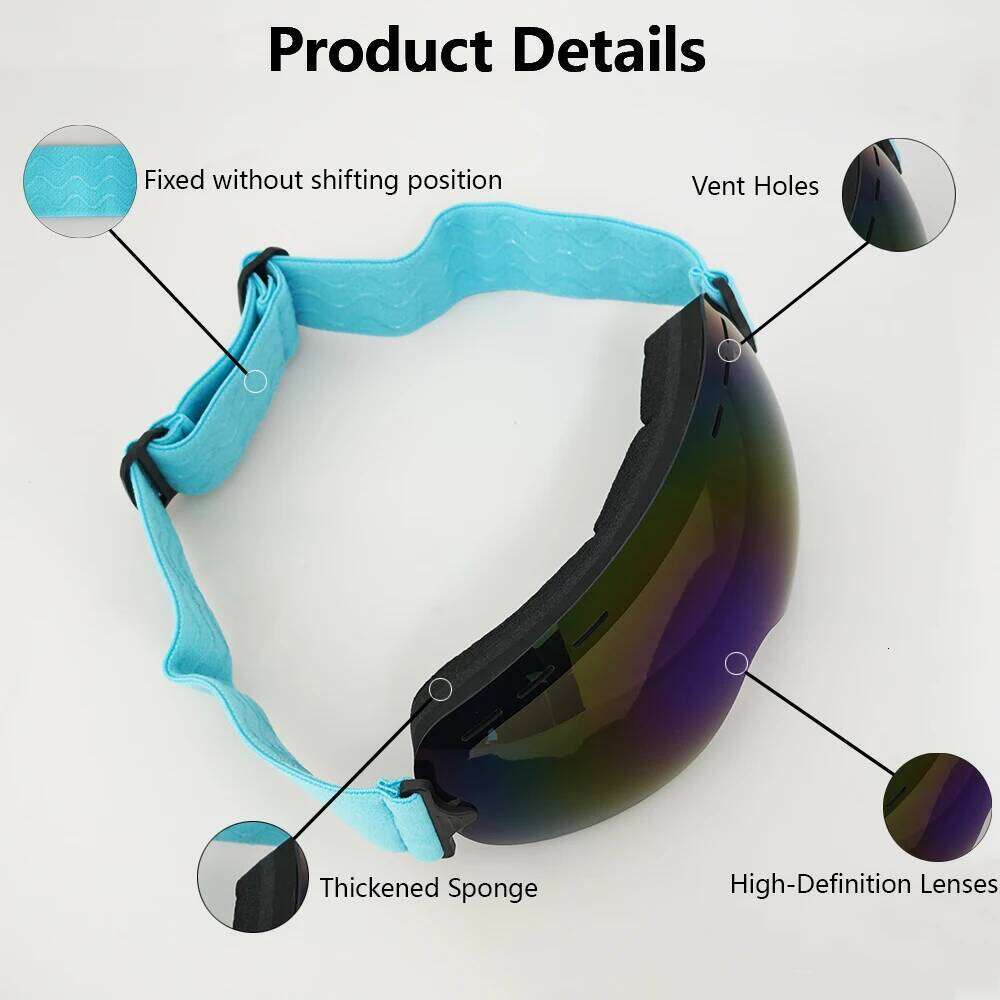 Protective Snowmobile Goggle HD Lenses Windproof Breathable Dustproof Adult Man Woman Snowboard Accessories Winter Sports S260304