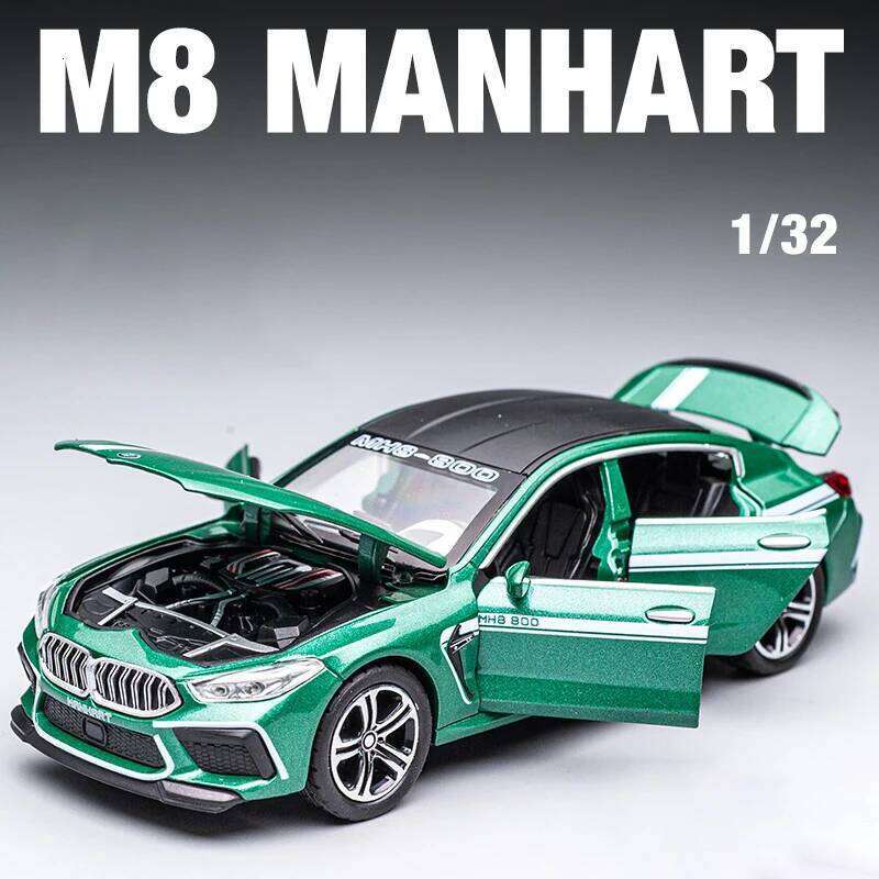 1:32 BMW M8 IM Supercar Alloy Diecasts & Vehicles Metal Car Model Sound and light Collection Kids Toy C260305