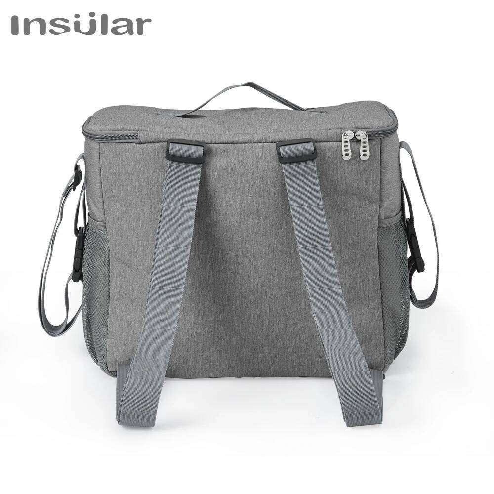 Insular Mommy Diaper Mother Large Capacity Travel Nappy Backpacks with Anti-loss Zipper Solid Baby Maternity Nursing Bags Z260304
