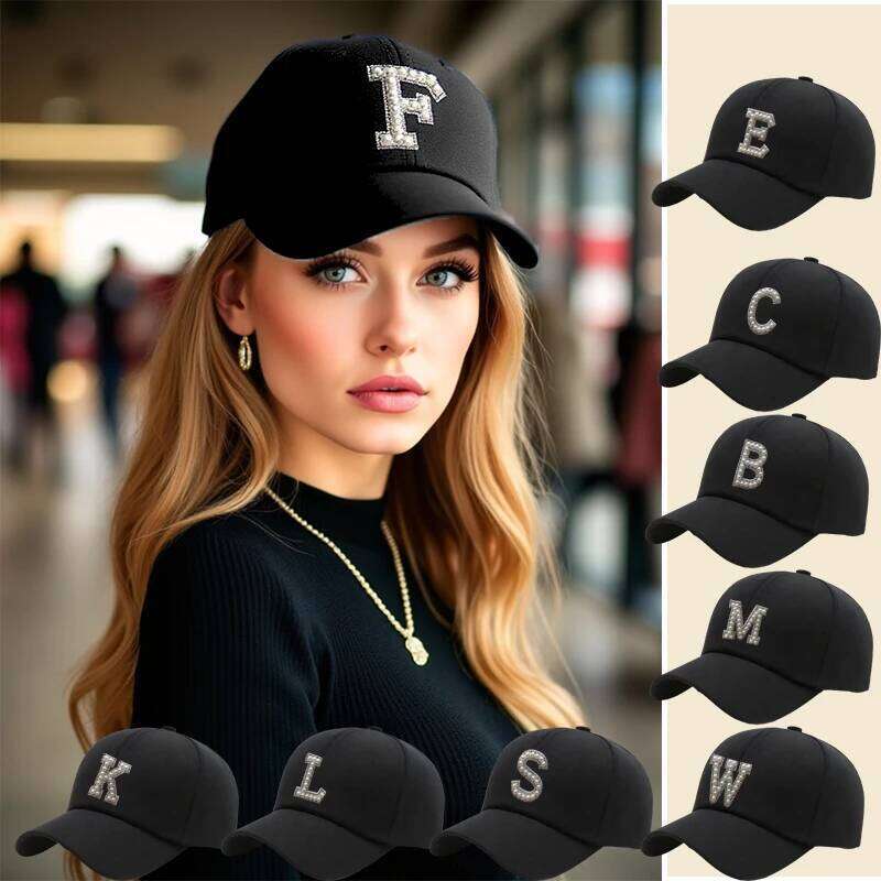 1pc Unisex Embroidered 26 Alphabet Letter Baseball Adjustable Casual Breathable Sunscreen Cap, Suitable For Spring Summer I Y260304