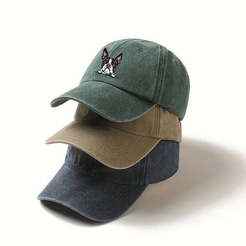 Cute Boston Dog Printed Baseball Hat with Casual Style, Perfect Gift for Daily Wear and Travel Pet Enthusiasts Y260304