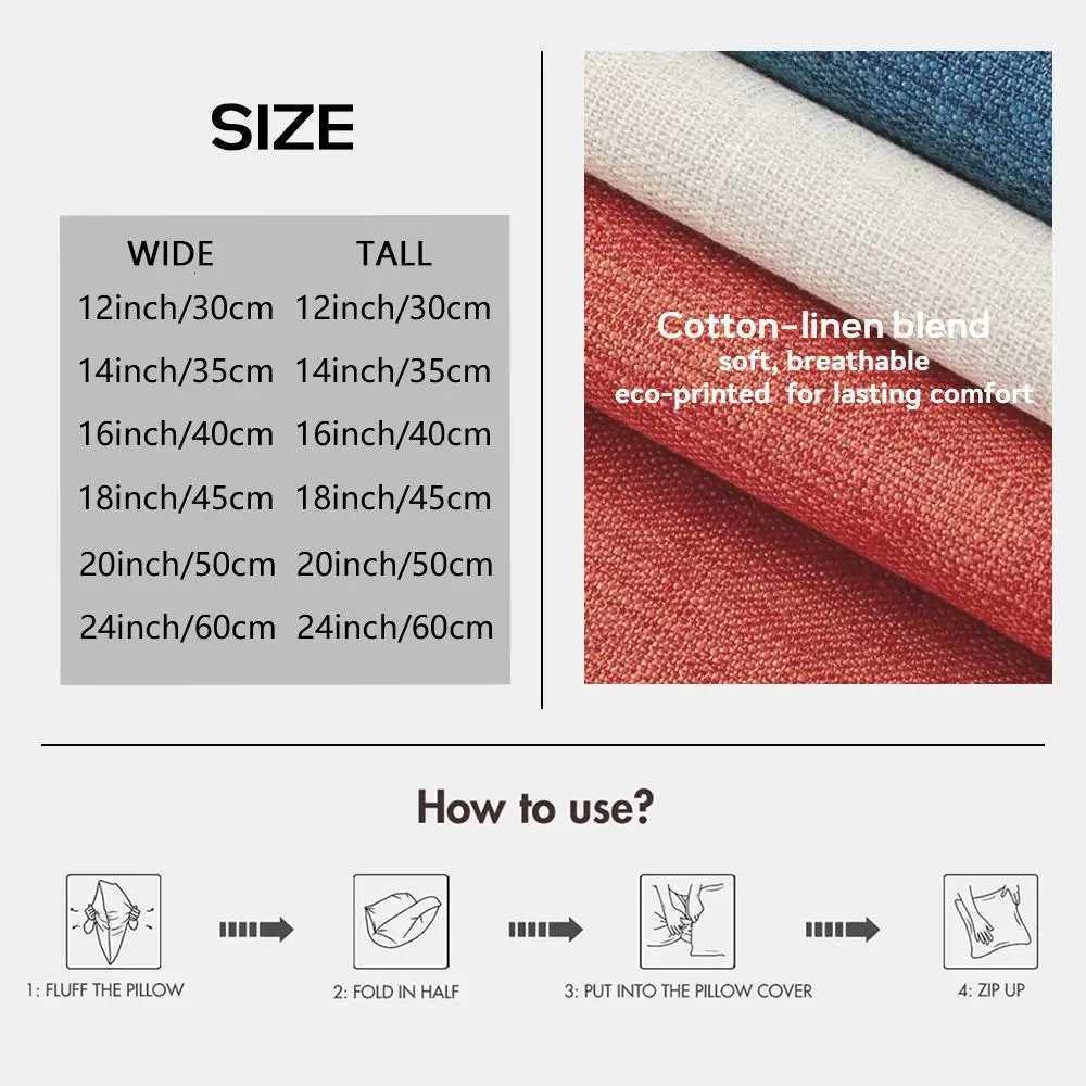 Camellia Luxury Cushion Cover | Natural Linen Fabric | Double-Sided Print | Sofa Home Decor Pillow CaseT260305