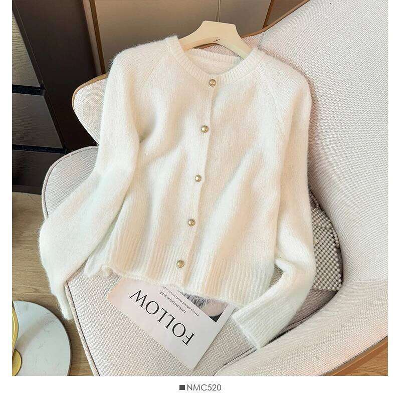 Women's Cardigan with Gold Button Up Sweater Long Sleeve Knitted Jacket Top Fall Winter Ladies Casual Chic Outfit XJ260305