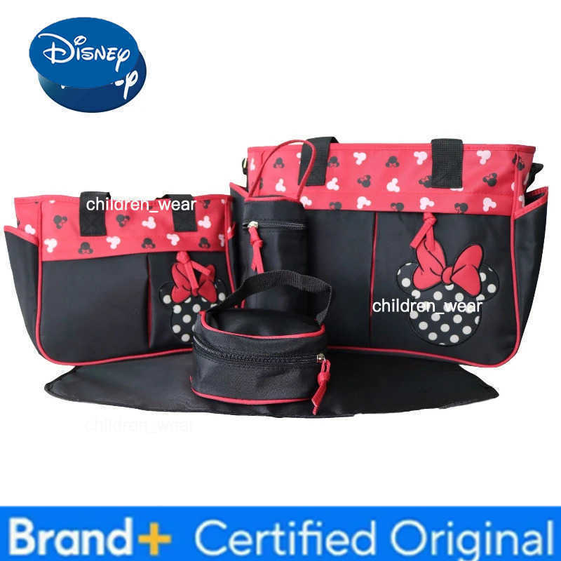 Disney Mickey New Diaper Bag Handbag Cartoon Fashion 5-Piece Baby Bag High Capacity Multifunctional Baby Diaper Bag High Quality H260305
