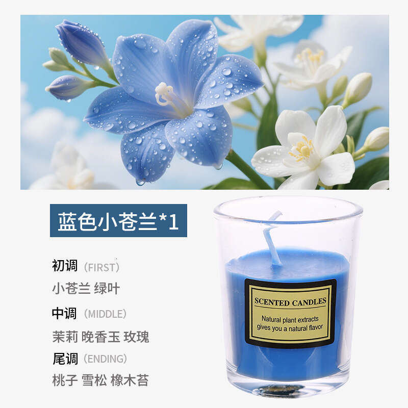 New Creative Gift Glass Handmade Plant Wax Home Fragrance Square Round Cup Aromatherapy Candle W260305