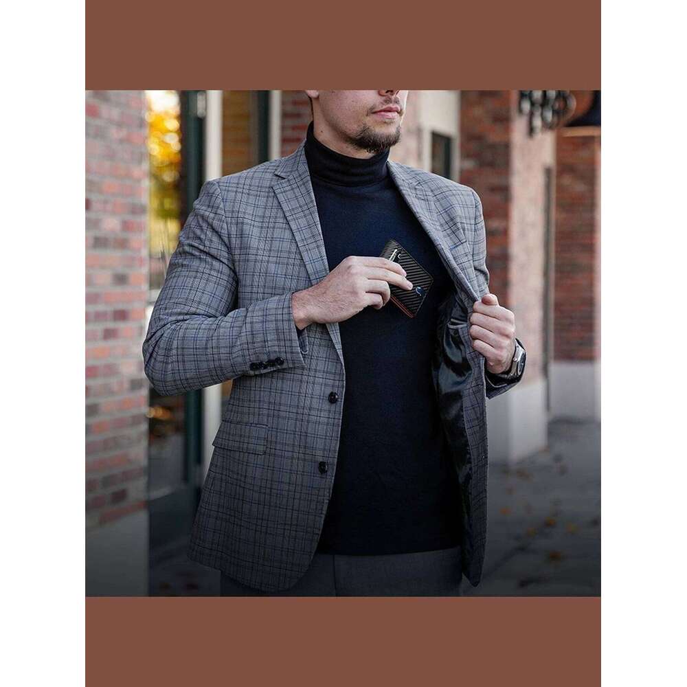 Microfiber Easy Carbon Fiber Men's Credit Card Holder Wallet C260304