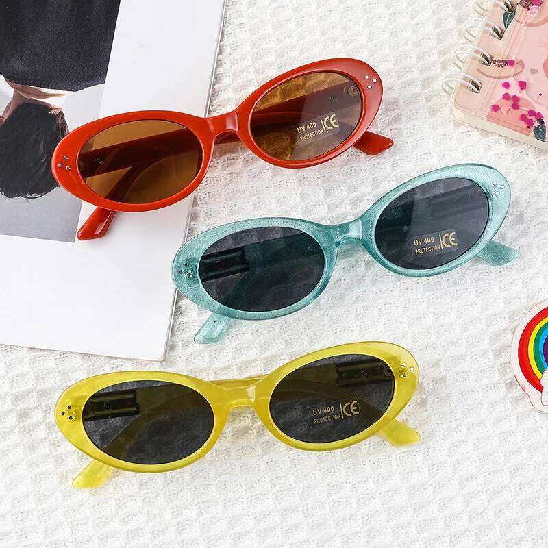 Vintage Cat Eye Kids Sunglasses Boys Girls Small Frame Gift Sun Glasses Fashion Children Baby Oculos De Sol Infantil UV400 Z260305