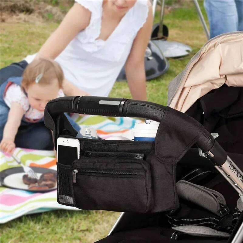 Storage Large Capacity Travel Hanging Mummy Bag Phone Bottle Holder Pram Diaper Bags Baby Stroller Accessories Z260304
