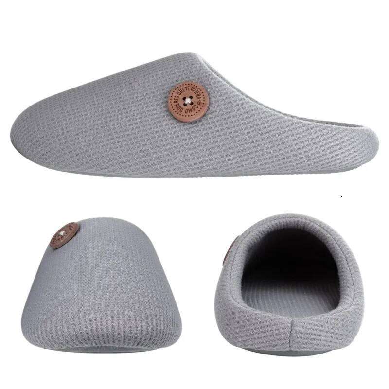 Kidmi Winter Home For Men Women Non-slip Durable Indoor Slides Breathable Cozy Casual Cotton Slippers With Arch Support