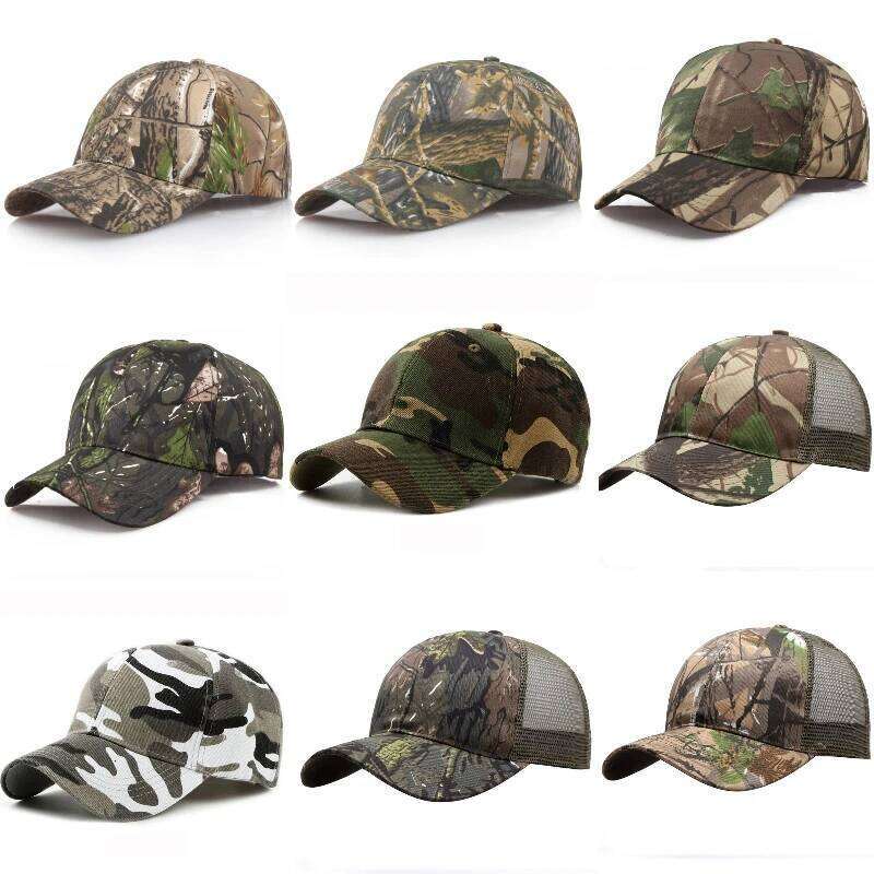 Outdoor Sunscreen Quick-Drying Jungle Leaves Unisex Men And Women Camouflage Baseball Caps Y260304