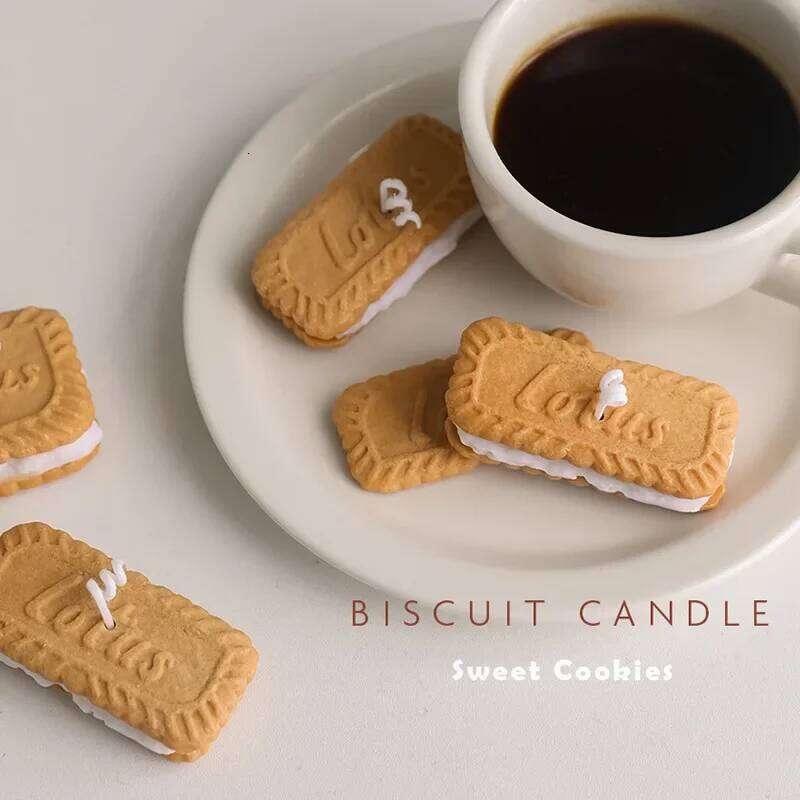 Cute Handmade Cookie Scented Aromatherapy Soy Wax Candle Wedding Birthday Party Home Decoration Candles W260304 W260305
