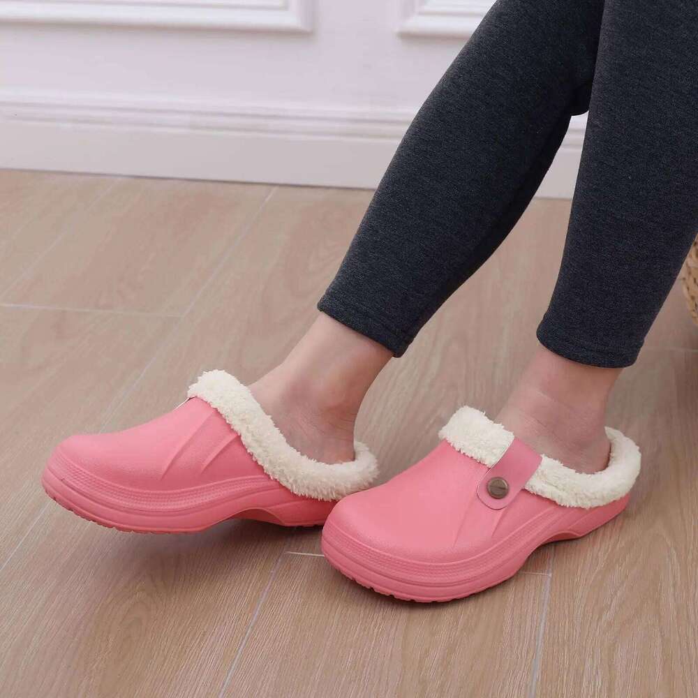 Kidmi Casual EVA Clogs House Indoor Soft Fur Men Slippers Outdoor Warterproof Garden Shoes For Women