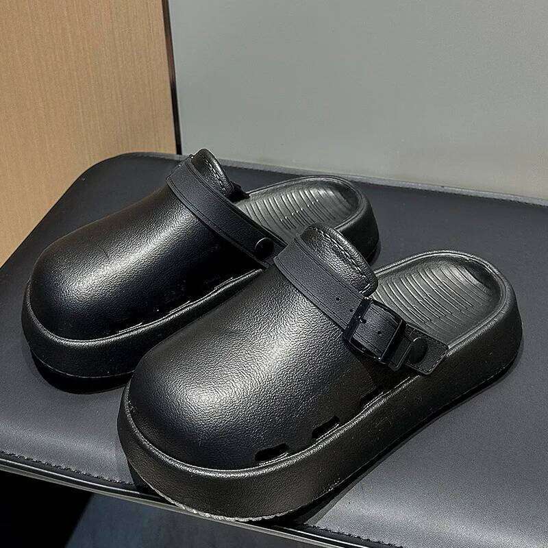 Kidmi Men And Women Sandals Summer Fashion EVA Slide Indoor Breathable Non-slip Light Closed-toe Outdoor Beach Slippers