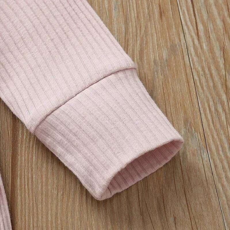 Spring Autumn Newborn Infant Baby Boys Girls Full Sleeve Rib Cotton Romper Playsuit Jumpsuit Z260304