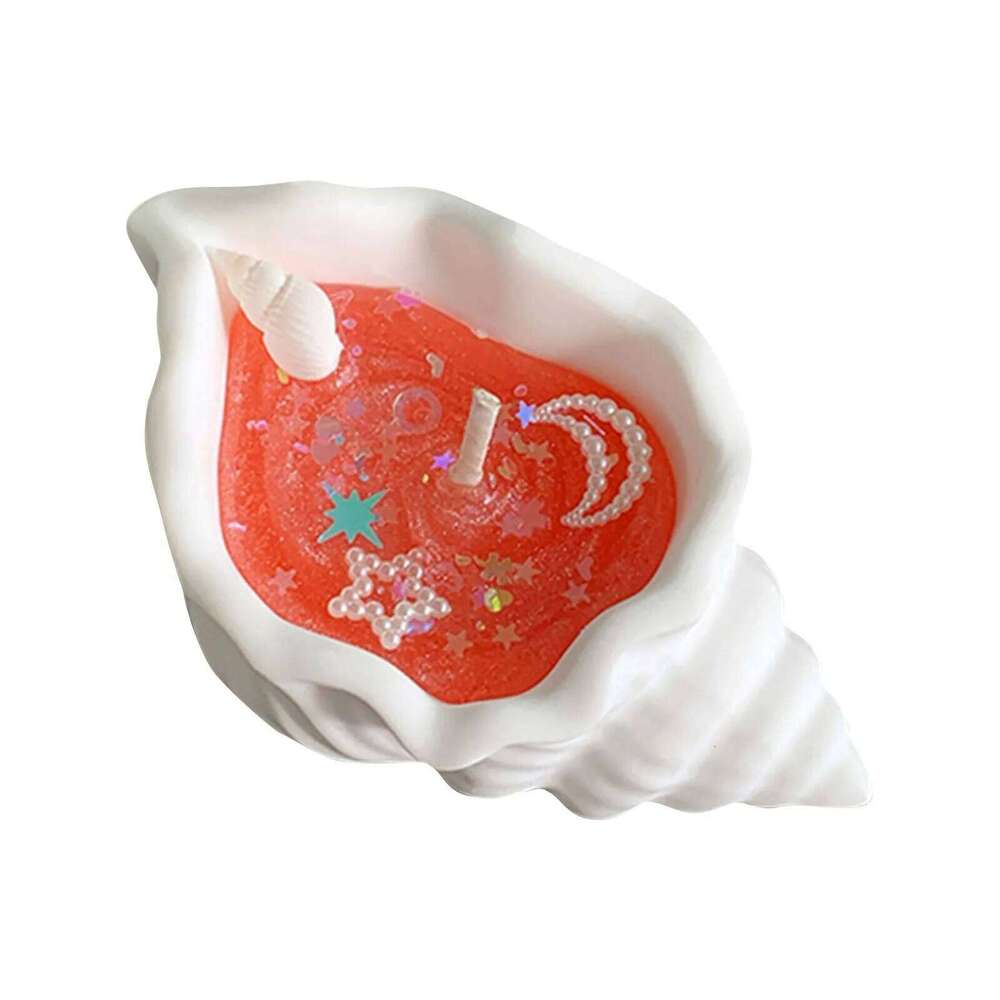 New Handmade Natural Conch Soy Wax Gel Candle With Oil Scent Ocean Theme Scented Candles For Women W260304 W260305