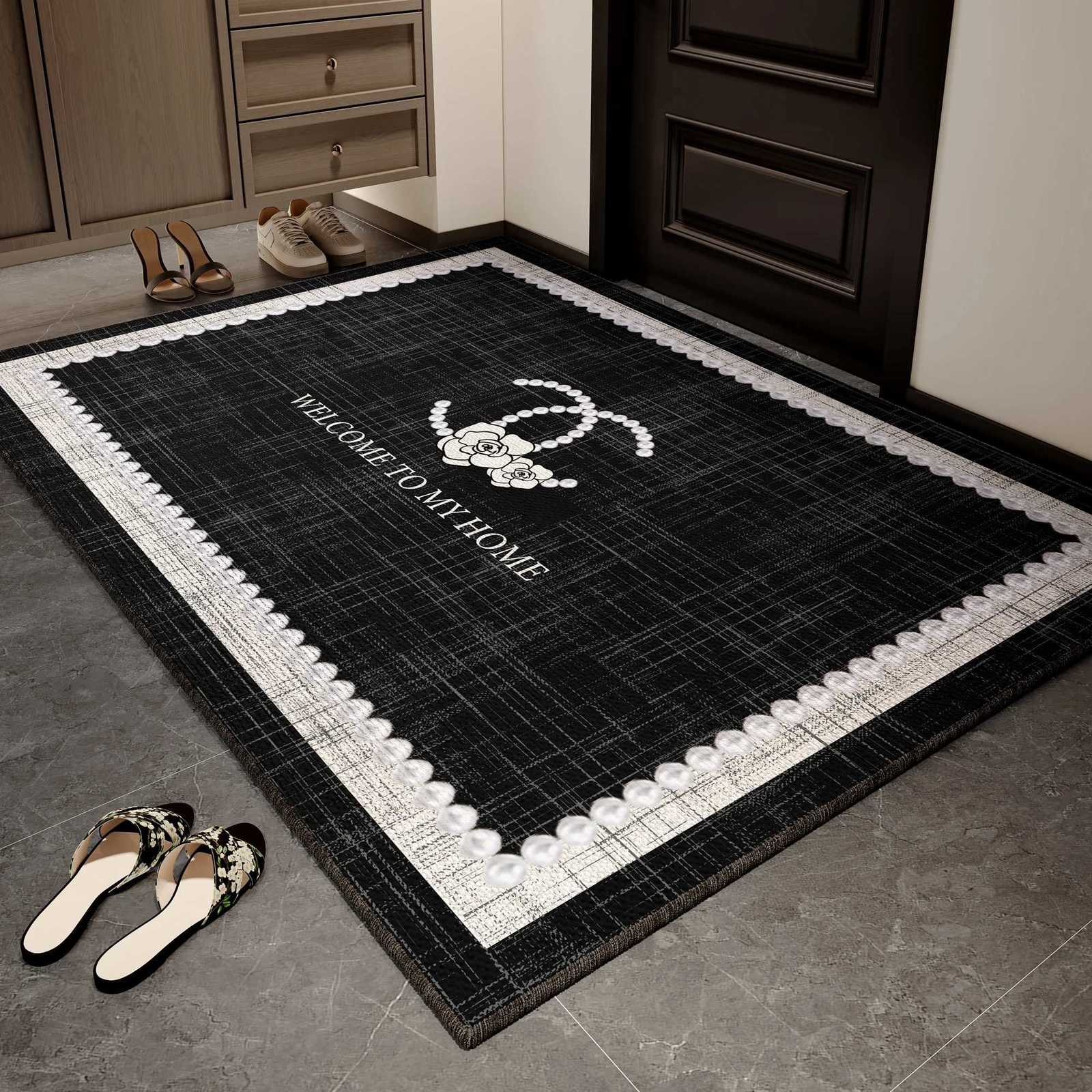 Luxury Wipeable Entry Door Mat - High-End Non-Slip Washable Entrance Rug for Hallway & Home DecorT260305