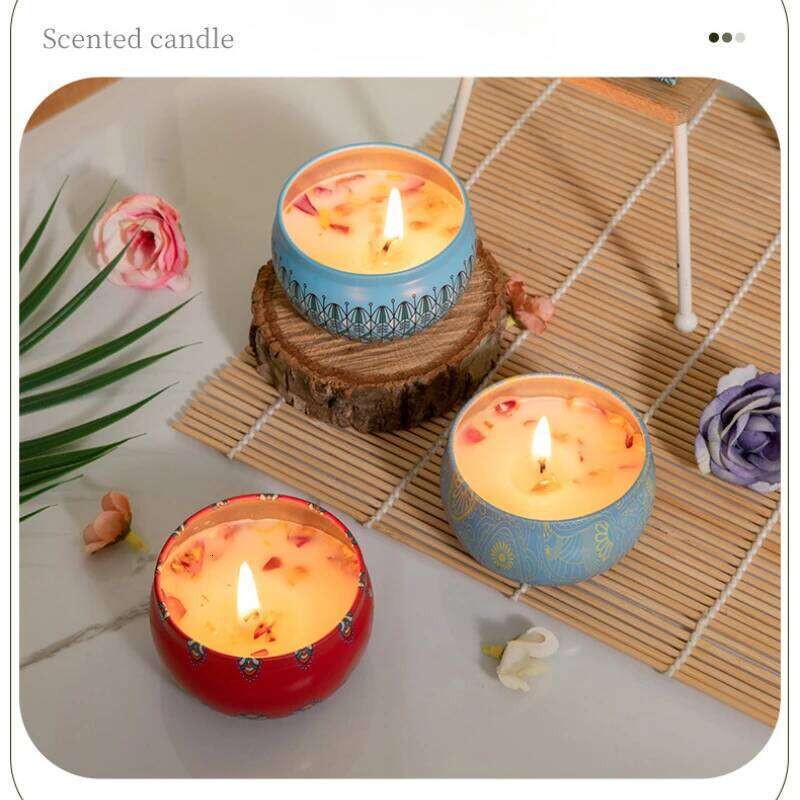 Retro Style Canned Soy Wax Candles for Daily Use Wedding and Birthday Gifts Home Decoration W260304 W260305