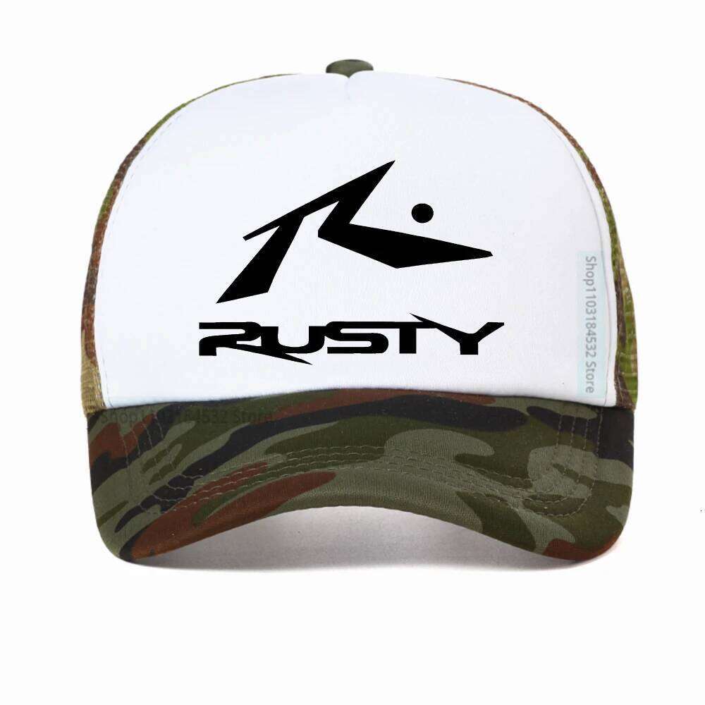 Rusty Surfboards mesh baseball cap fashion outdoor casual Breathable adjustable trucker hat men women snapback hats Y260304