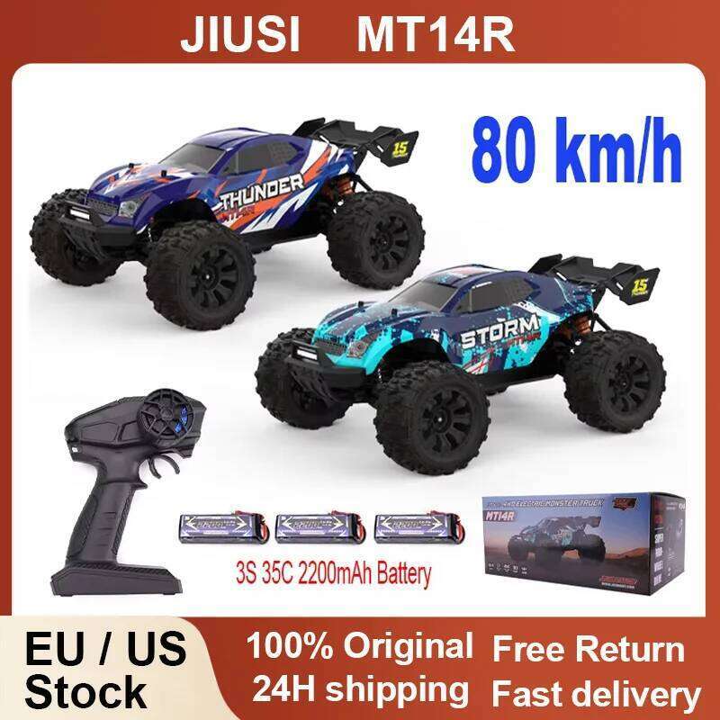 JIUSI 1:14 High Speed Rc Off-road Car 4WD 80KM/H Brushless motor 3S Remote Control Drift Racing Cars Toys For Childrens Gift Z260304