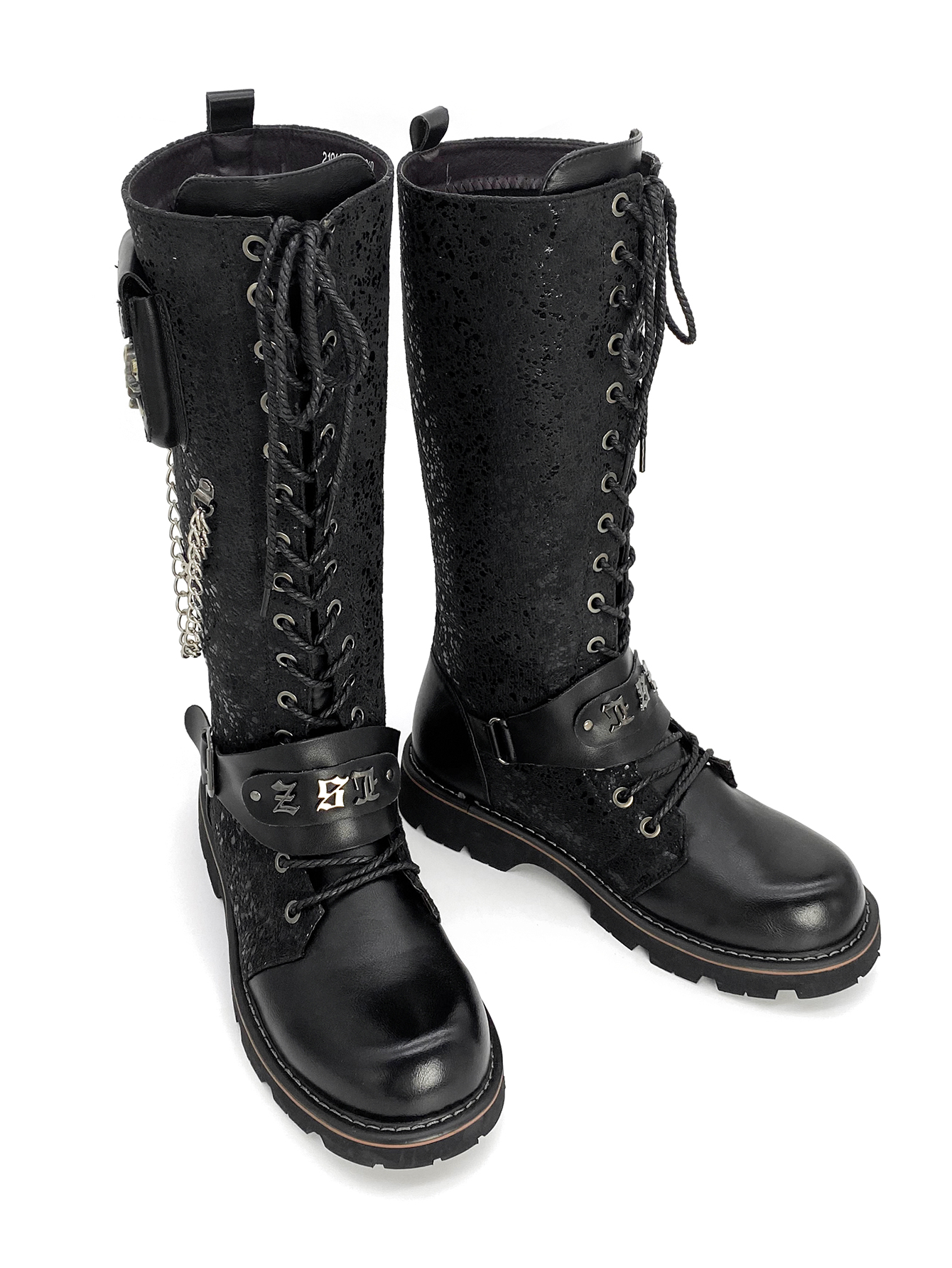 top quality Designer bottomboot Boots Trendy Womens chain Designers longs Booties Black Leather Boot Ankle Black high knee long