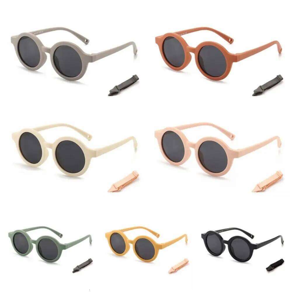 UV400 Kids Polarization Glasses Classic Solid Color Children Sunnies Costume Accessory Silicone Anti-UV HD Sunglasses Gift Z260305