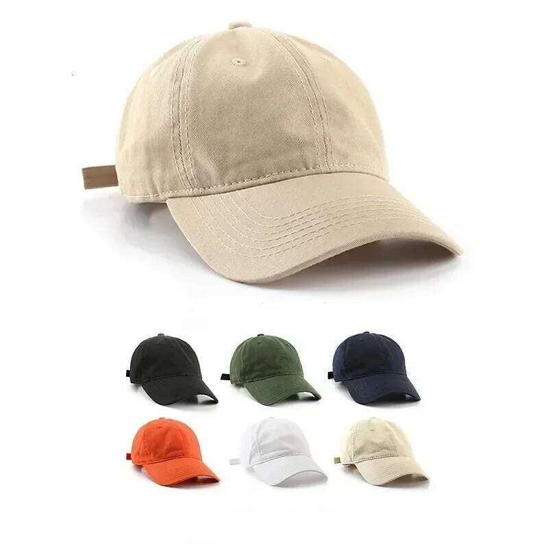Simple Spring Summer Sun Protective Cotton Cloth Unisex Baseball Caps Solid Color Y260304