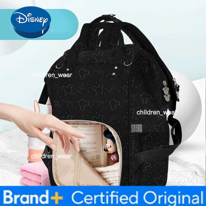 Disney Mickey Original New Diaper Bag Backpack Luxury Brand Baby Bag Large Capacity Multifunctional Cartoon Baby Diaper Bag H260305