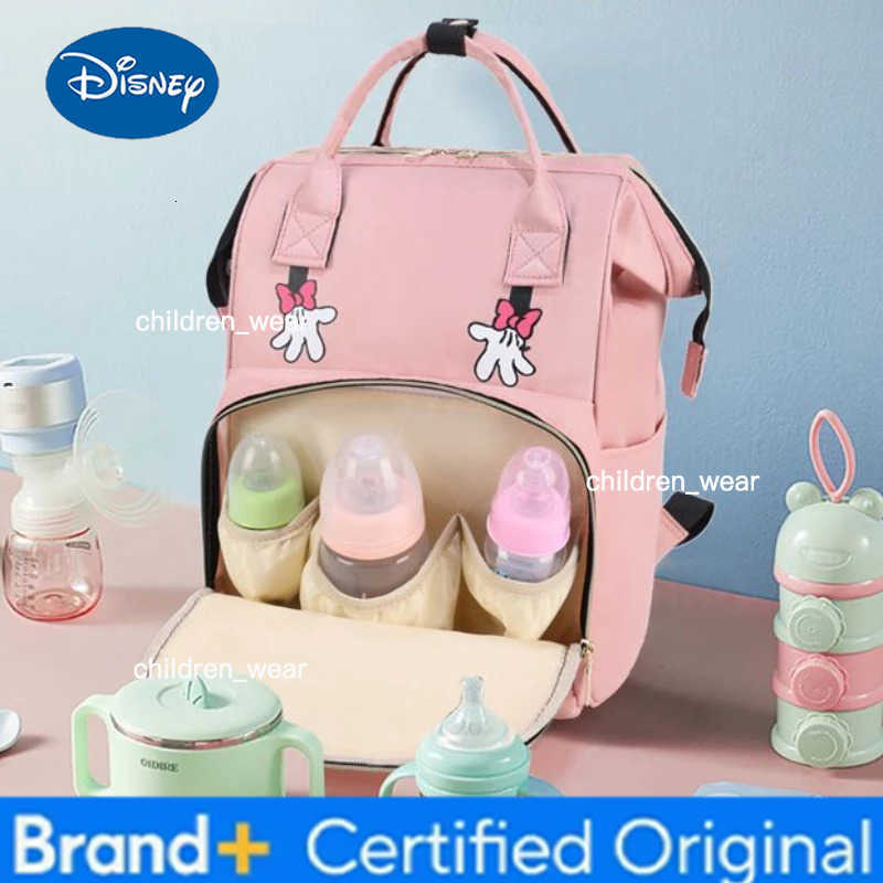 Disney Diaper Backpack Portable Travel Multi-compartment Diaper Bag for Mom Waterproof Anti-Dirty Large Capacity Storage Bag BPA Free H260305