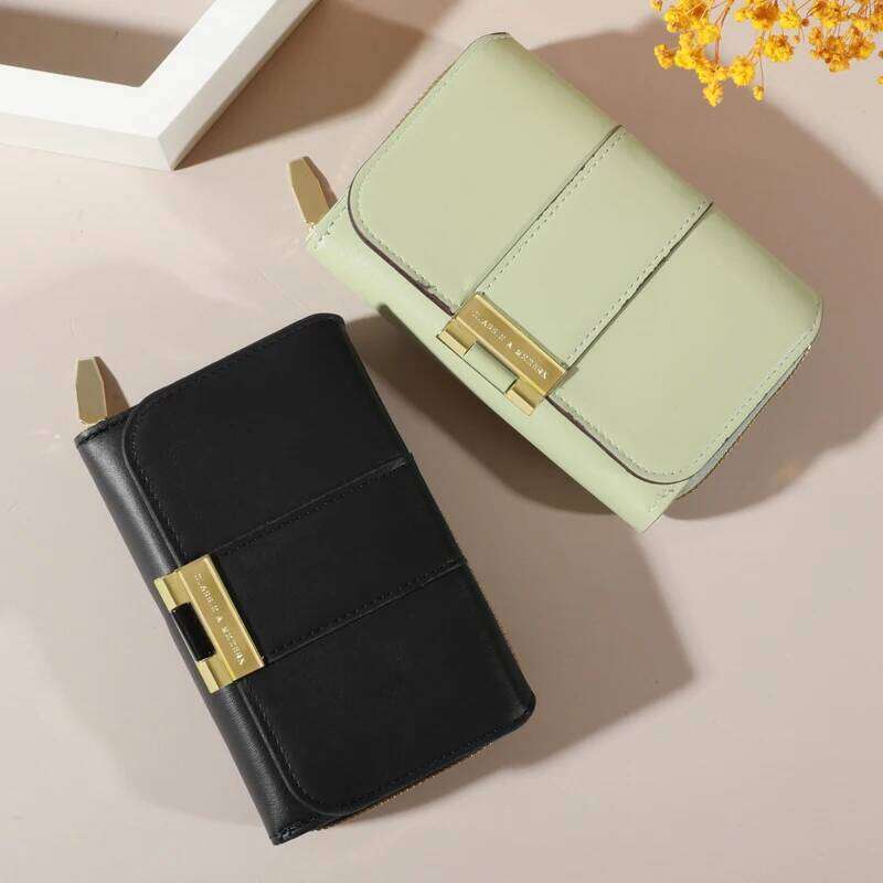 2024 New Women's Short Korean Edition Long Multi Fashionable Versatile Change Handheld Wallet Card Bag C260304