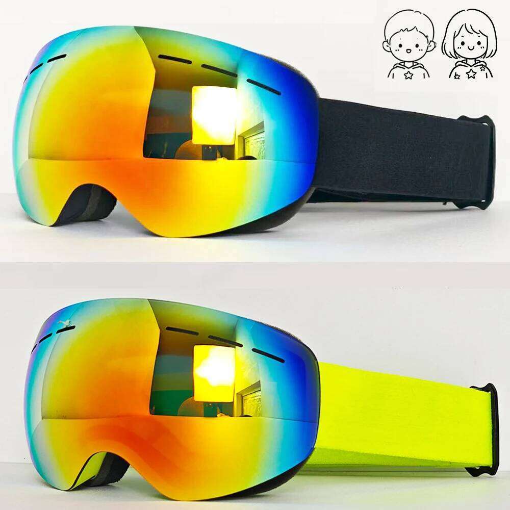 Kids Winter Sports Protective Ski Goggles: High Definition Lenses Windproof Sandproof Breathable All Day Skiing S260304