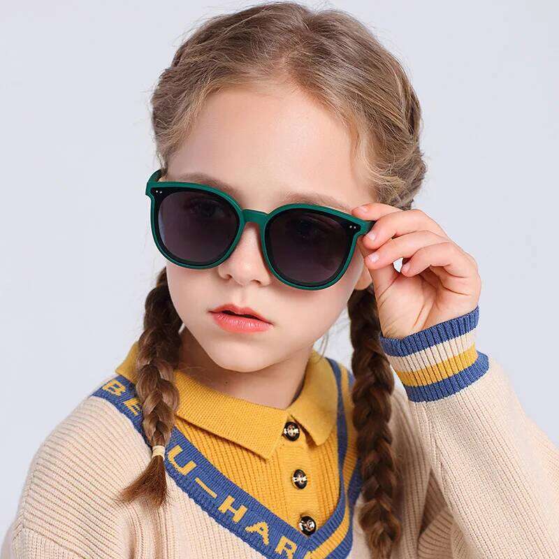 3-12 Years Kids Polarized Sunglasses Boys' Cool Girls Soft TPEE Frame Cat Eye Design Fashion Sun UV400 Protection Oval Glasses Z260304
