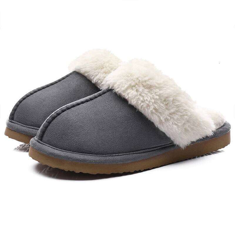 Kidmi Women's Winter Plush Machine Washable Women Cotton Shoes Soft Warm Non-slip Home Slippers Ladies Slip-on Sippers