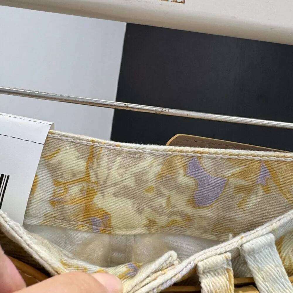 2025 Summer New Personalized Printing A-word Denim Loose Wide-footed Hot Pants Cargo Shorts Women XJ260305