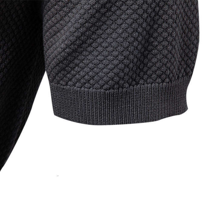2026 Summer High-Quality European Size Pineapple Pattern Woolen Shirt for Men, Business Seagull Collar Men's Short-Sleeve Sweater Polo