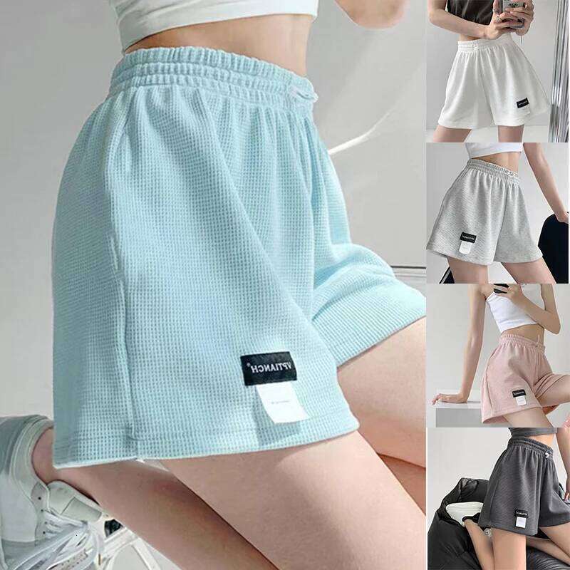Women Casual Shotrts Summer Loose Sports Shorts Elastic Woman Sportswear Female Thin Solid Three Quarter Trousers 2023 New XJ260305