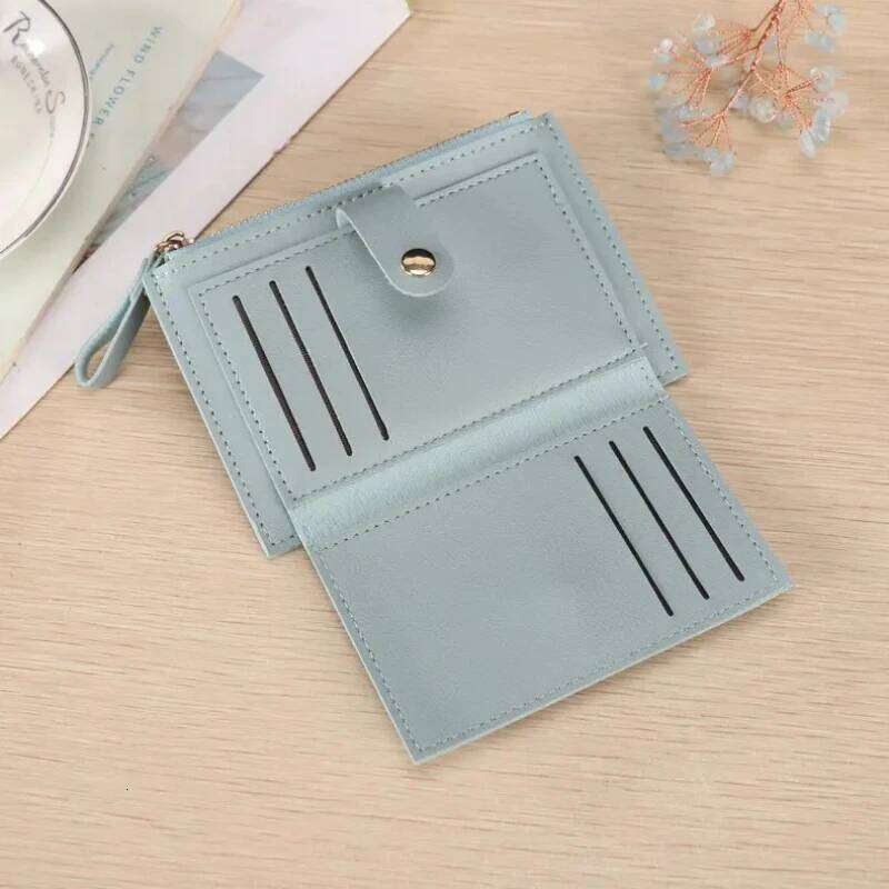 2025 New Women's Short Wallet with Zipper Snap Closure Slots Coin Pocket Multi Functional Student - Friendly Card C260304
