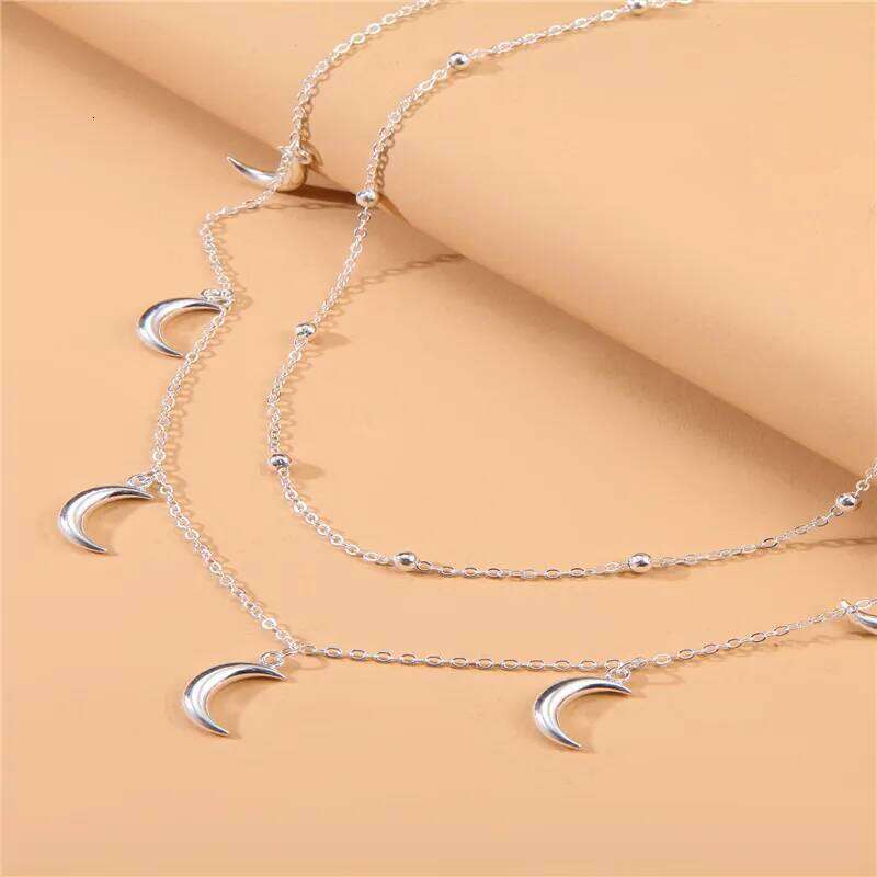 Sexy Vintage Aesthetic Moon Belly Thin Beads Link Waist Chain Belt Streetwear Summer Women Fashion Body Jewelry S260304