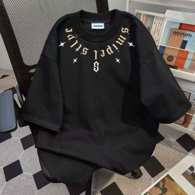 2026 New Designer Luxury Brand Retro Men's And Women's Breathable Sports Short Sleeved T-shirt Loose Fit Ins Style Cool Hip-hop Round Neck H