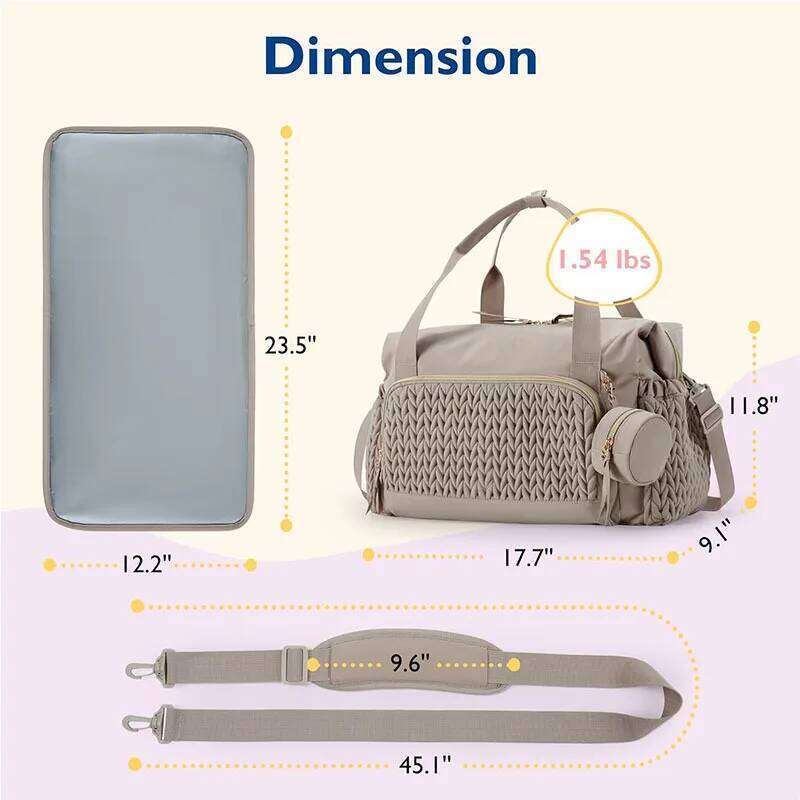 Mommy Diaper Bag Large Capacity Organizer For Baby Diapersr Stroller Hanging Bags Maternity Women Fashion Tote Lightweight Z260304