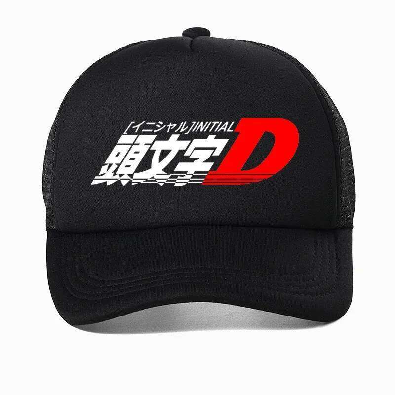 Anime Drift AE86 Initial D Baseball Cap Summer Casual Unisex R34 Skyline GTR JDM Manga Hip hop hat Adjustable Mesh Trucker hats Y260304